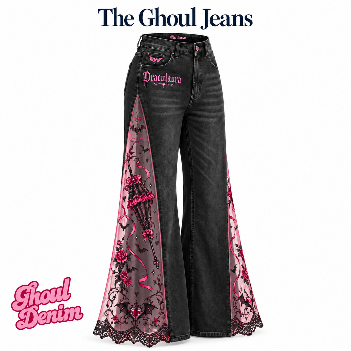 Ghoul Denim Lace-Spilt  Jeans™
